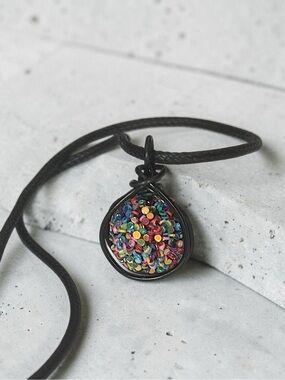 5 For $25💫Wrapped Glitter Ball Pendant